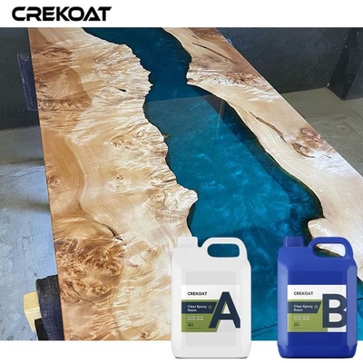 UV-Stabilität Kunst aus hochglänzendem Epoxidharz für Holz Natur inspirierte Eleganz