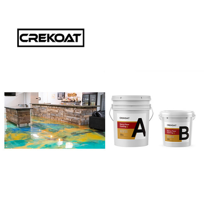 Kristallklare wasserdichte Epoxy-Bodenfarbe 1 mm Anti-Rutsch-Epoxy-Beschichtung Null VOC