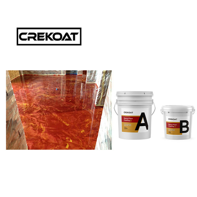Kristallklare wasserdichte Epoxy-Bodenfarbe 1 mm Anti-Rutsch-Epoxy-Beschichtung Null VOC