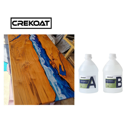 2/1 Ratio Clear Epoxy Resin Kit Gießbeschichtung für Fluss Tischplatten Niedriggeruch