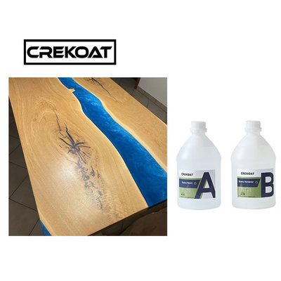 2/1 Ratio Clear Epoxy Resin Kit Gießbeschichtung für Fluss Tischplatten Niedriggeruch