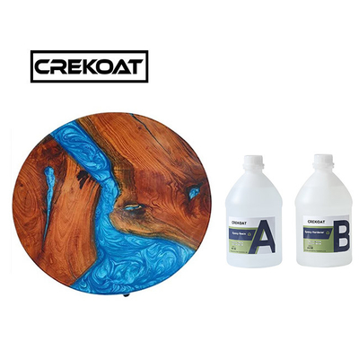 Wasserdichtes hölzernes gelbes Antiglas Crystal Clear Epoxy Resin Fors wie Ende