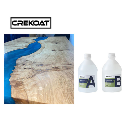 Wasserdichtes hölzernes gelbes Antiglas Crystal Clear Epoxy Resin Fors wie Ende