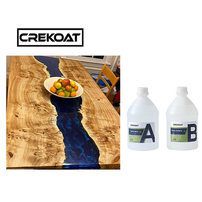 Wasserdichtes hölzernes gelbes Antiglas Crystal Clear Epoxy Resin Fors wie Ende