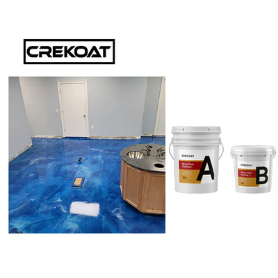 Metallischer konkreter Epoxidharzboden malen UVschutz Coating Naturally De Foaming