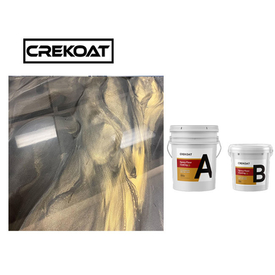 Handelsklasse-Epoxidharz-Boden, der nicht giftigen Gray Metallic Epoxy Floor beschichtet