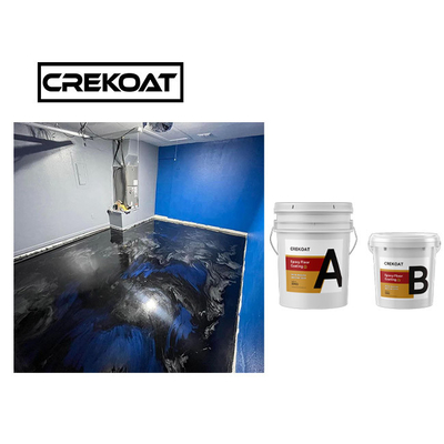 Handelsklasse-Epoxidharz-Boden, der nicht giftigen Gray Metallic Epoxy Floor beschichtet