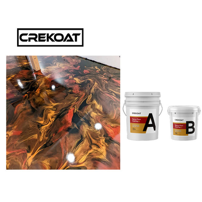 Rutschhemmungs-Crystal Metallic Epoxy Resin Coating-Schwarzes und Goldepoxy-kleber Boden