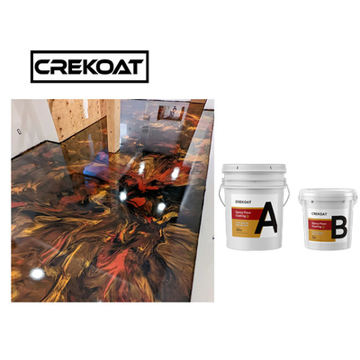 Rutschhemmungs-Crystal Metallic Epoxy Resin Coating-Schwarzes und Goldepoxy-kleber Boden