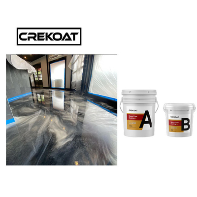 Epoxid-Polyaspartic-Basis des nicht giftigen metallischen Epoxid- Bodenbelag-Harz-freien Raumes
