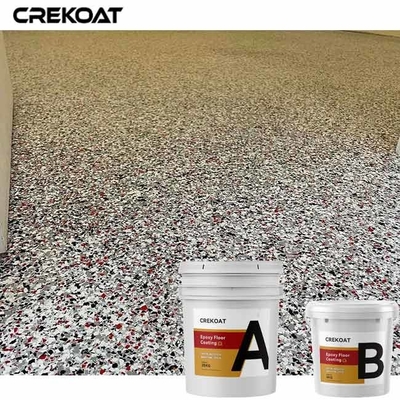 Vinyl Chips Flake Clear Resin Floor, der mit dem Epoxidquarz metallisch beschichtet