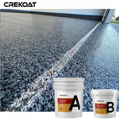Vinyl Chips Flake Clear Resin Floor, der mit dem Epoxidquarz metallisch beschichtet