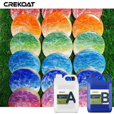Crystal Clear Deep Pour Epoxy-Harz2:1 Harz-Handwerk mit vibrierenden Farben sprudelt frei