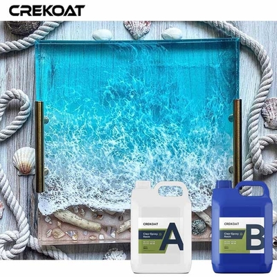 Crystal Clear Deep Pour Epoxy-Harz2:1 Harz-Handwerk mit vibrierenden Farben sprudelt frei