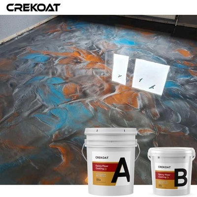 Einzigartiger metallischer Epoxidboden, der das Pearlescent Licht reflektierend beschichtet