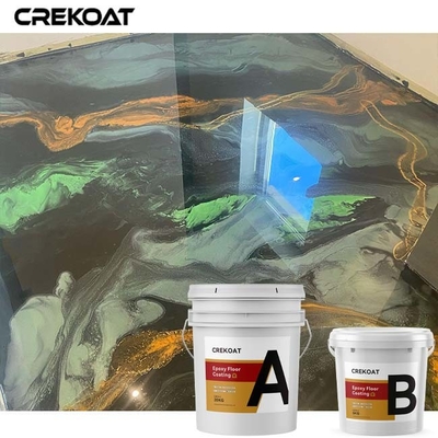 Einzigartiger metallischer Epoxidboden, der das Pearlescent Licht reflektierend beschichtet
