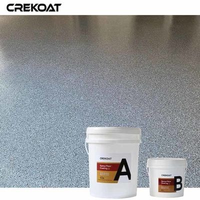 Erstaunliche Polyaspartikum-Bodenbeschichtung Anpassbares Flake-Look mit Vinylfarbe-Chips