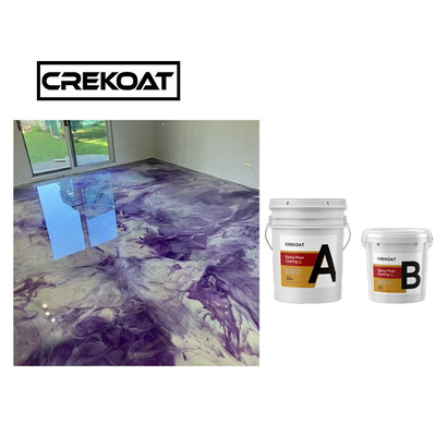 Handelsklasse-Epoxidharz-Boden, der nicht giftigen Gray Metallic Epoxy Floor beschichtet
