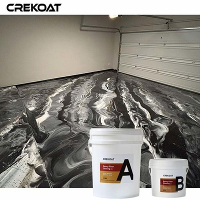 Rutschfestes Epoxy-Flooring aus Metall-Silber für Wohn- und Gewerbezwecke